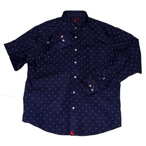 UNTUCKit Wrinkle Free Men's Long Sleeve Button Front Blue Shirt Size Large‎